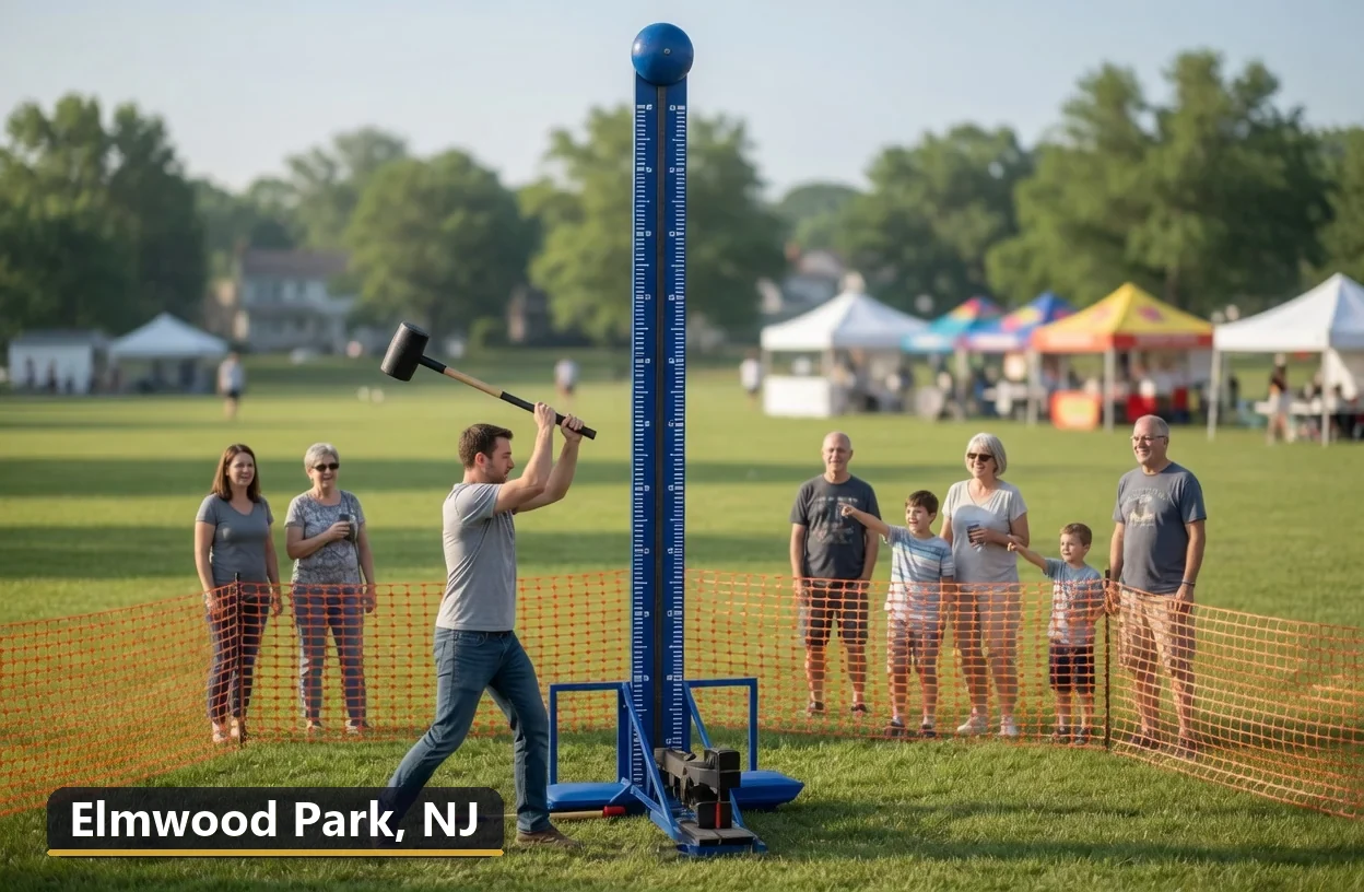 High striker carnival game rental in Elmwood Park, New Jersey for field days, parties and events