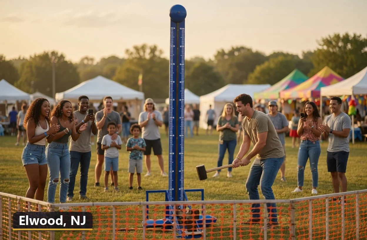 High striker carnival game rental in Elwood, New Jersey for field days, parties and events