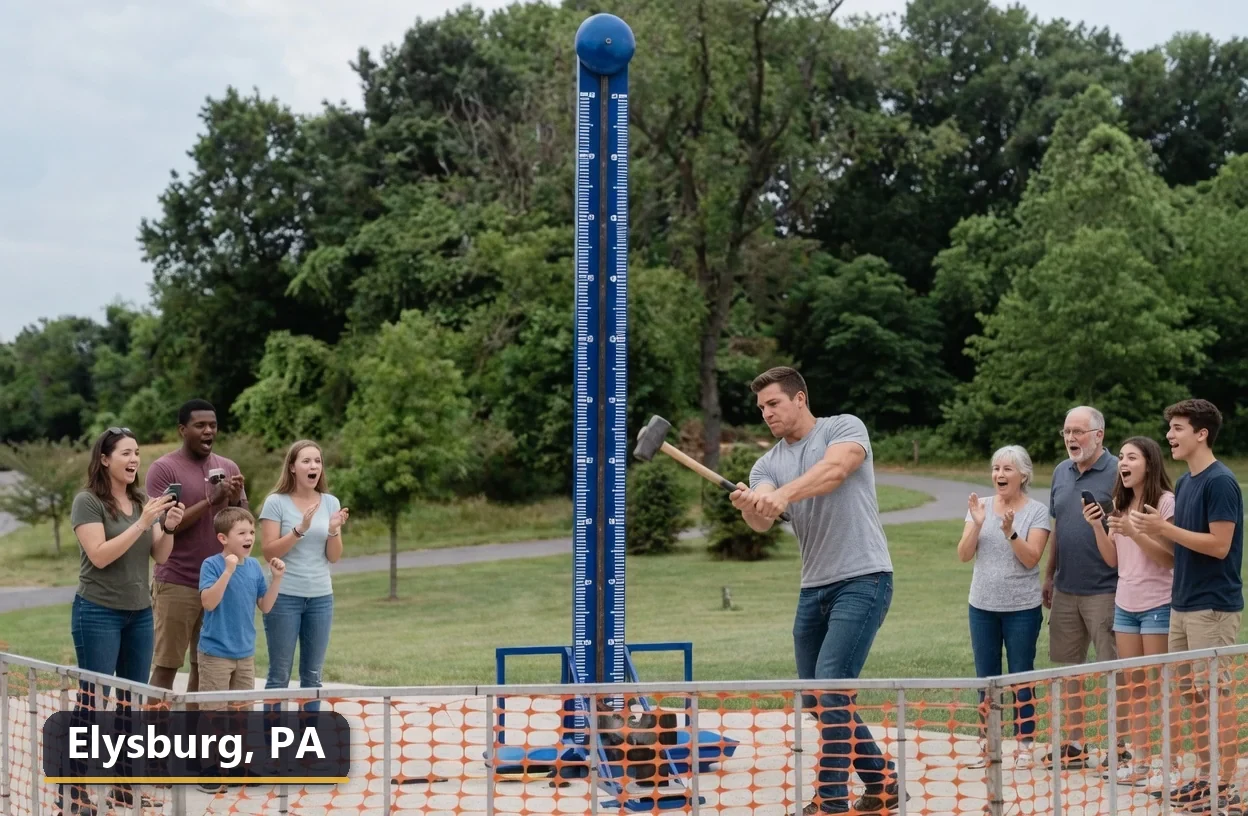 High striker carnival game rental in Elysburg, Pennsylvania for field days, parties and events