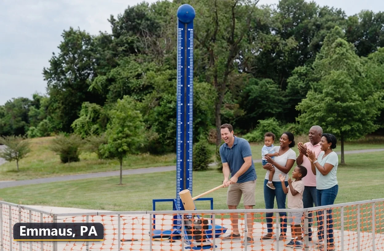 High striker carnival game rental in Emmaus, Pennsylvania for field days, parties and events