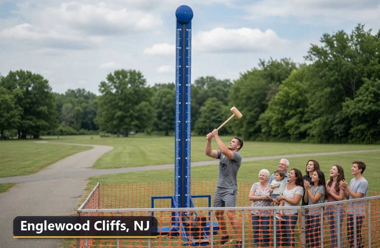 High striker carnival game rental in Englewood Cliffs, New Jersey for field days, parties and events