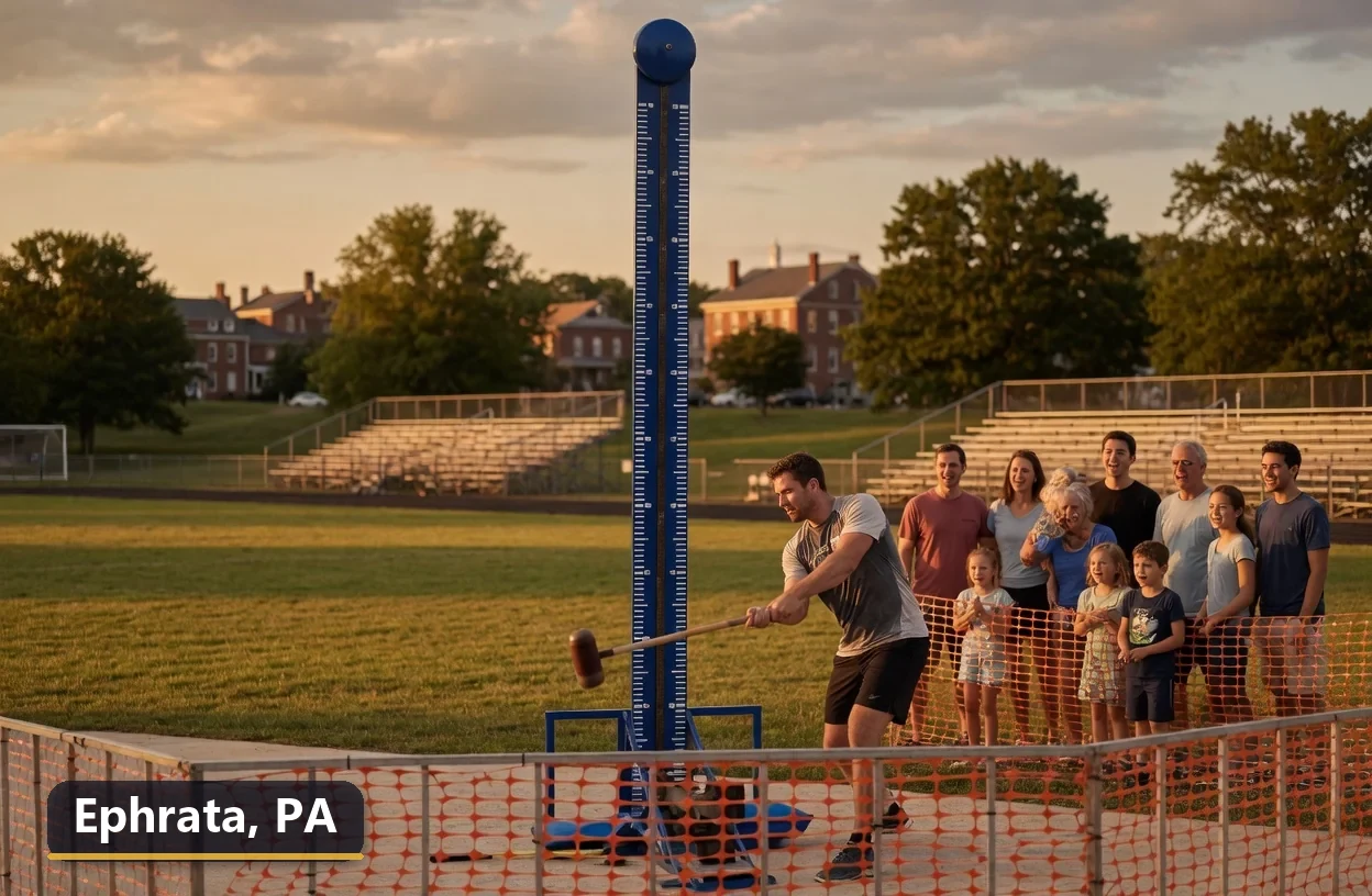 High striker carnival game rental in Ephrata, Pennsylvania for field days, parties and events
