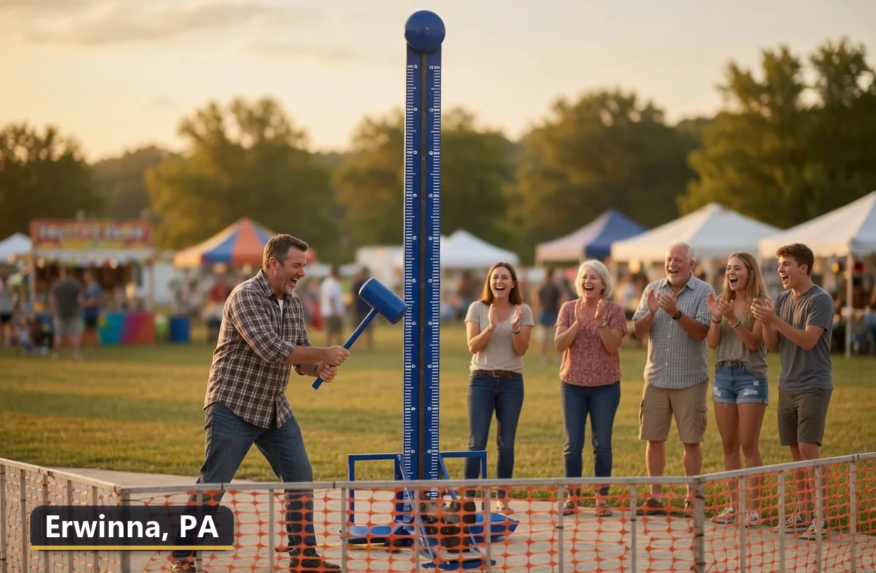 High striker carnival game rental in Erwinna, Pennsylvania for field days, parties and events