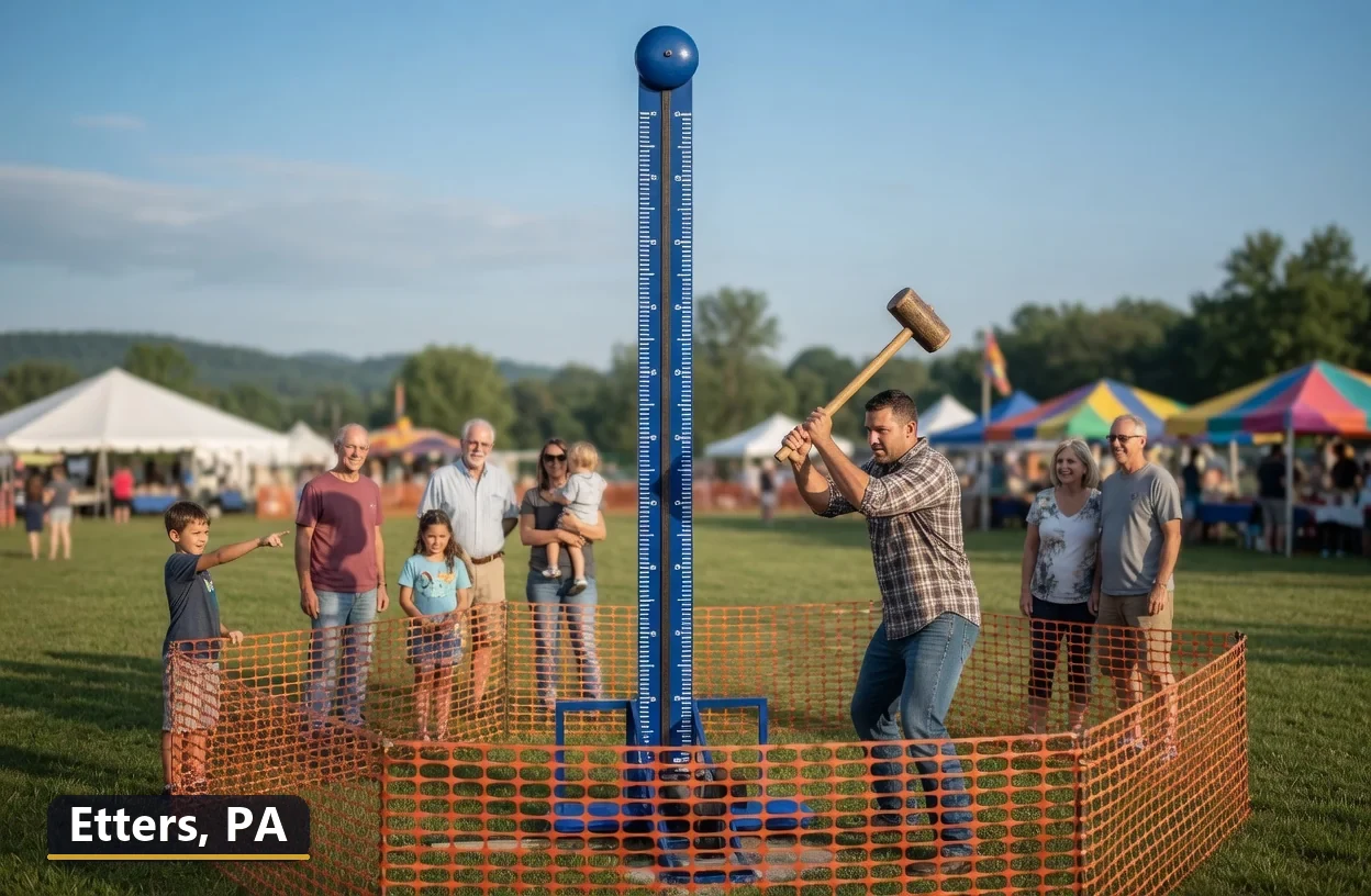 High striker carnival game rental in Etters, Pennsylvania for field days, parties and events
