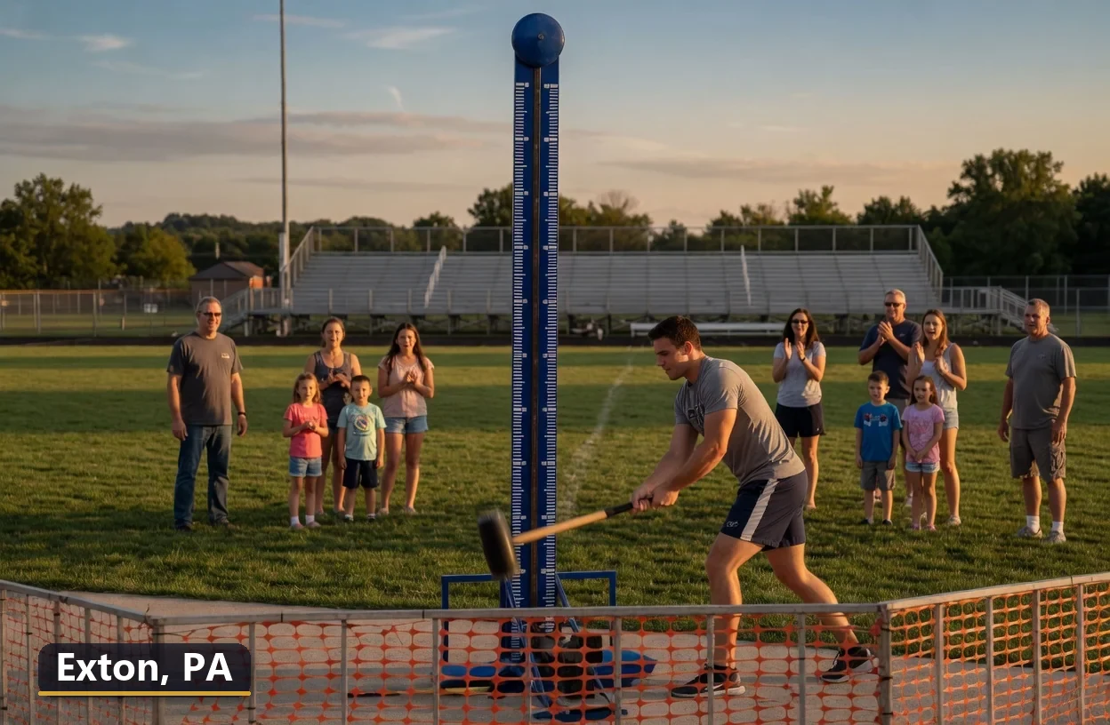 High striker carnival game rental in Exton, Pennsylvania for field days, parties and events