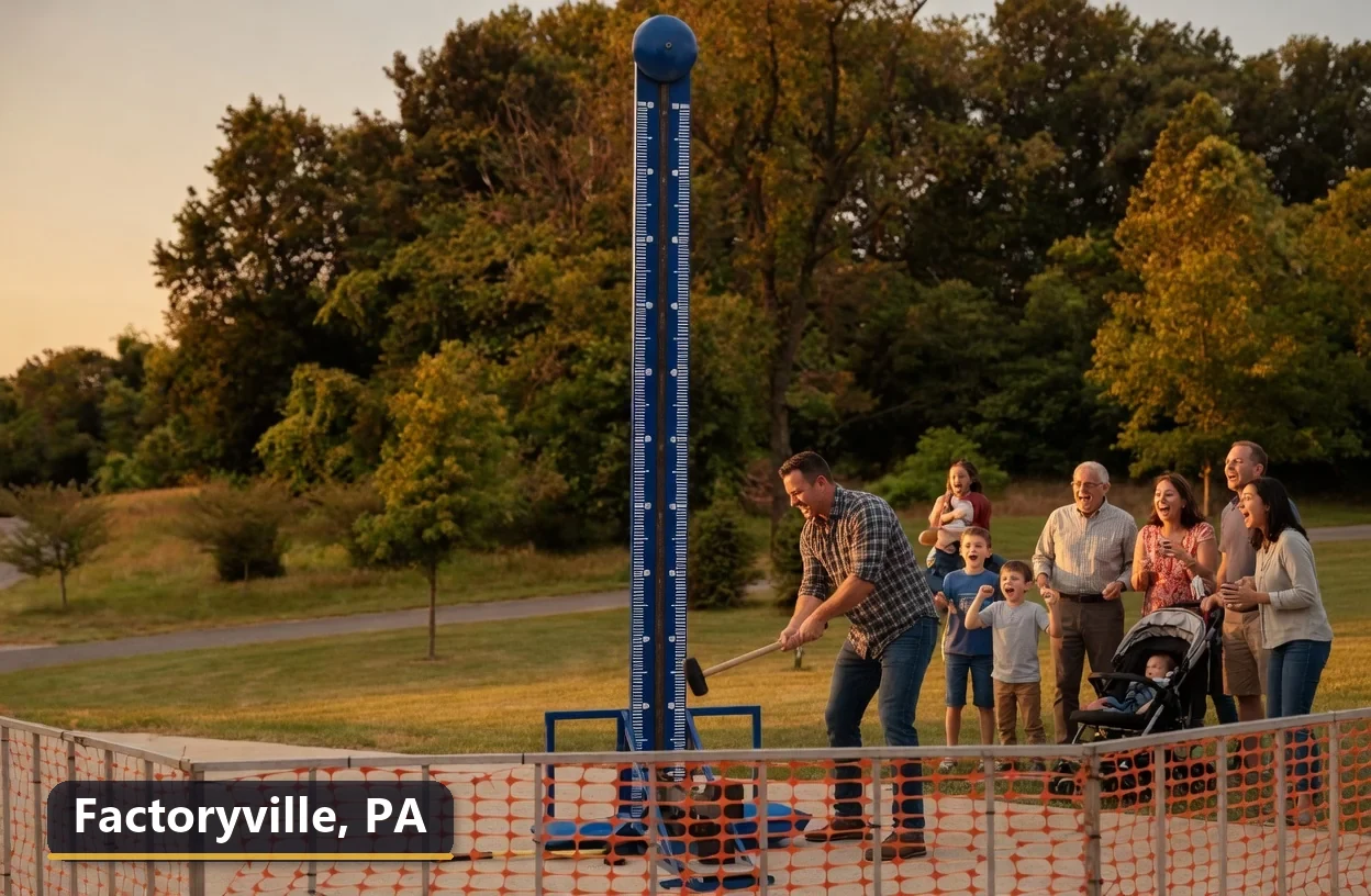 High striker carnival game rental in Factoryville, Pennsylvania for field days, parties and events