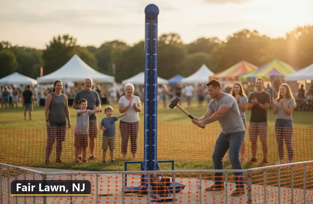 High striker carnival game rental in Fair Lawn, New Jersey for field days, parties and events