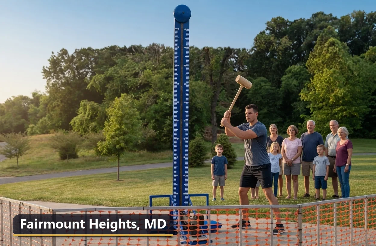 High striker carnival game rental in Fairmount Heights, Maryland for field days, parties and events