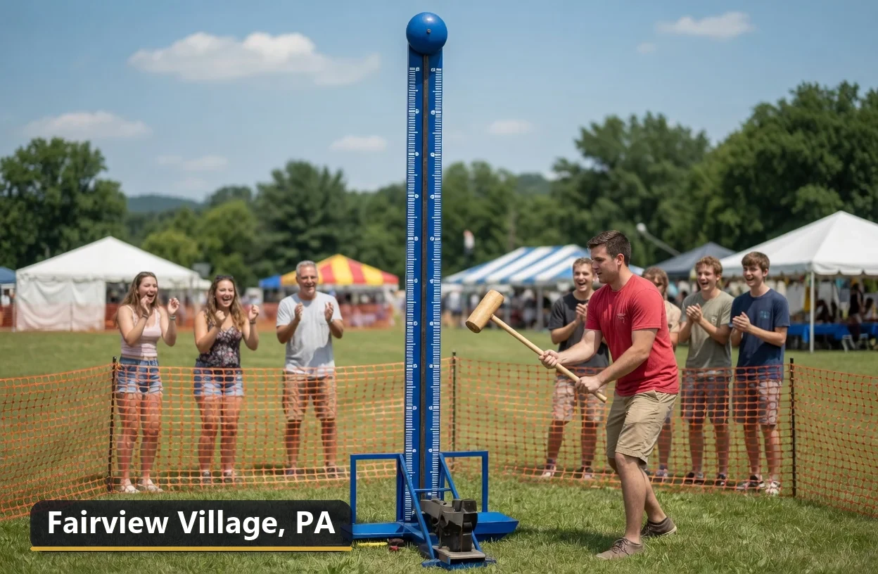 High striker carnival game rental in Fairview Village, Pennsylvania for field days, parties and events