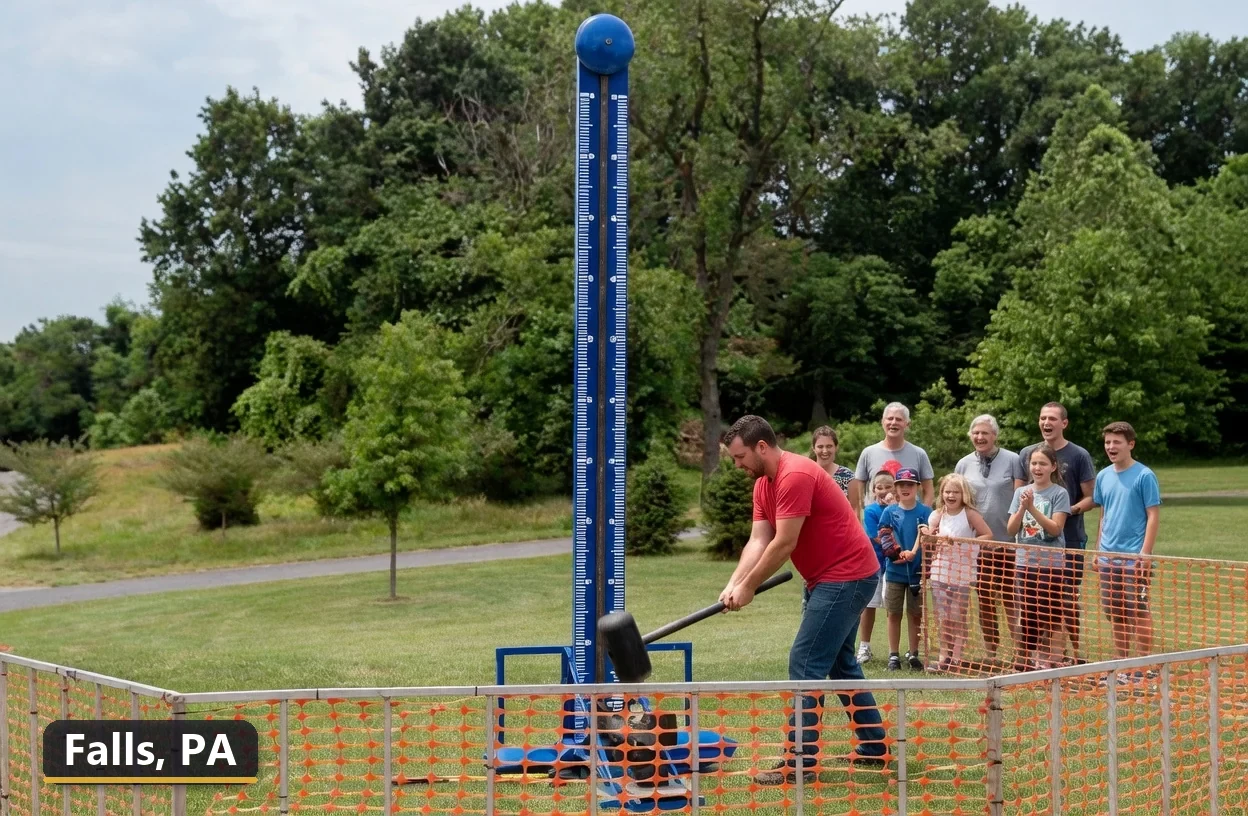 High striker carnival game rental in Falls, Pennsylvania for field days, parties and events