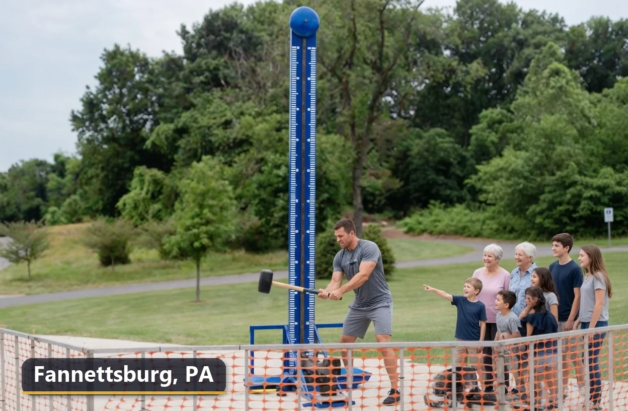 High striker carnival game rental in Fannettsburg, Pennsylvania for field days, parties and events