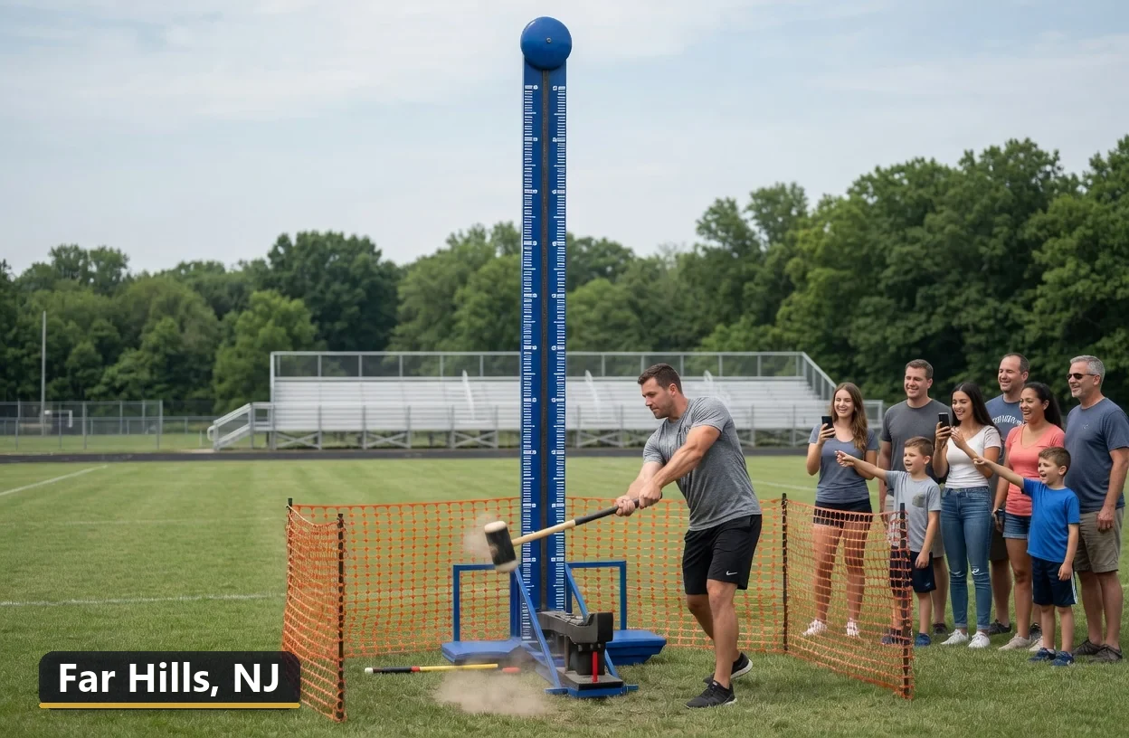 High striker carnival game rental in Far Hills, New Jersey for field days, parties and events