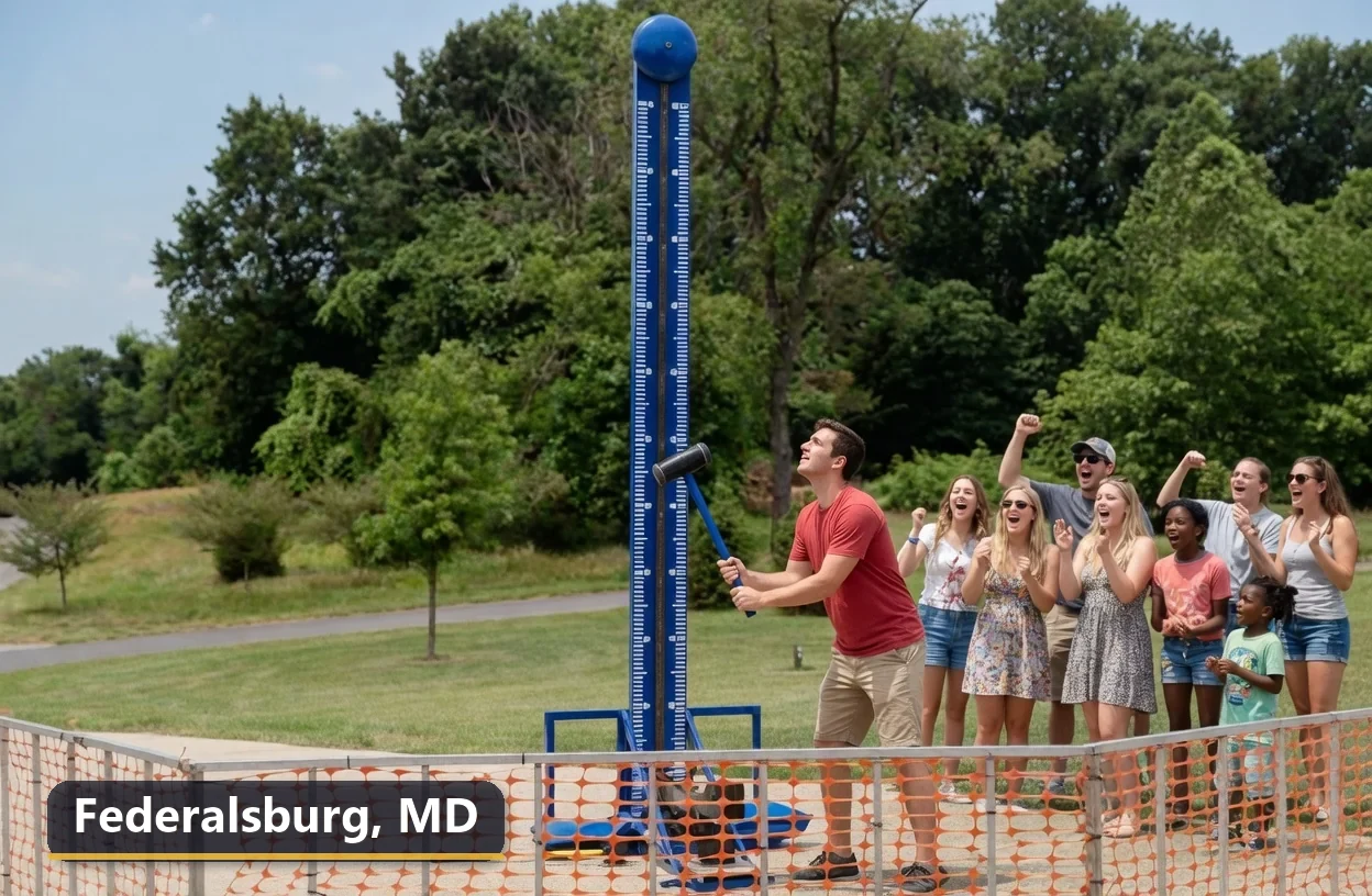 High striker carnival game rental in Federalsburg, Maryland for field days, parties and events