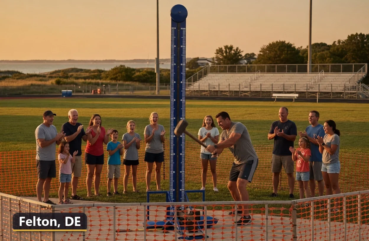 High striker carnival game rental in Felton, Delaware for field days, parties and events