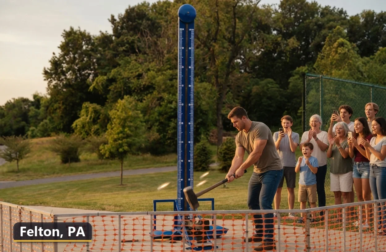 High striker carnival game rental in Felton, Pennsylvania for field days, parties and events