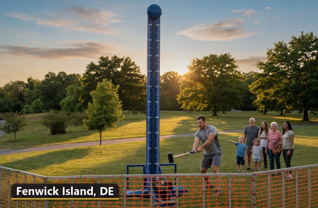 High striker carnival game rental in Fenwick Island, Delaware for field days, parties and events