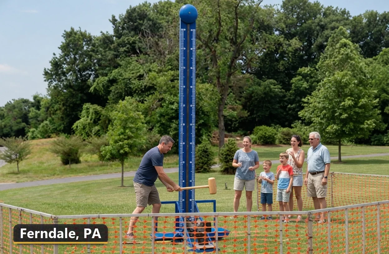 High striker carnival game rental in Ferndale, Pennsylvania for field days, parties and events