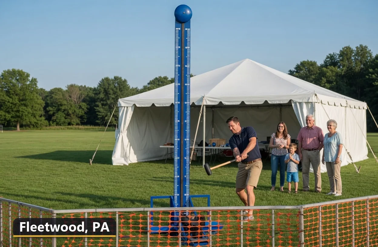 High striker carnival game rental in Fleetwood, Pennsylvania for field days, parties and events