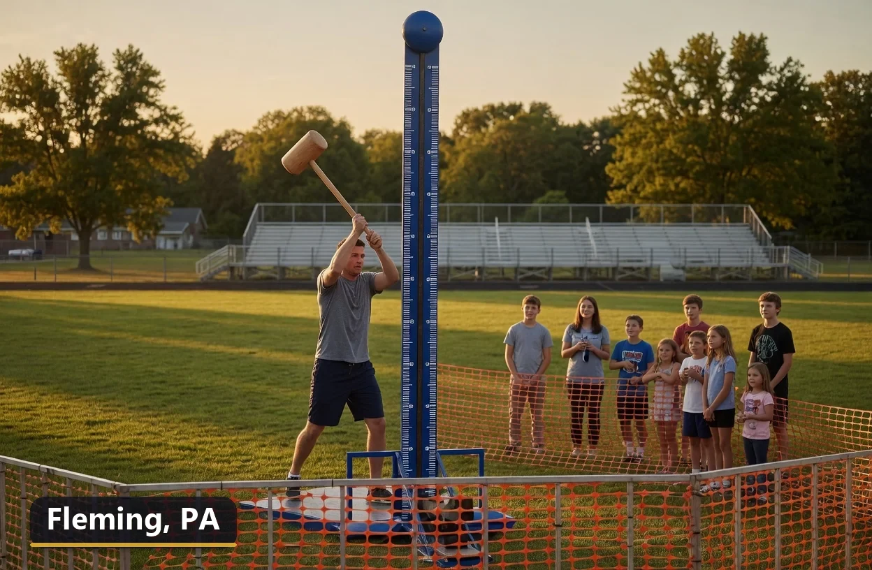 High striker carnival game rental in Fleming, Pennsylvania for field days, parties and events