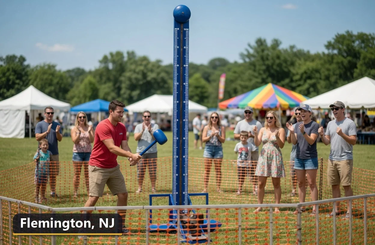 High striker carnival game rental in Flemington, New Jersey for field days, parties and events