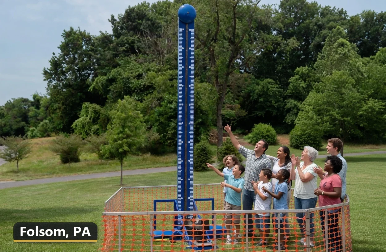 High striker carnival game rental in Folsom, Pennsylvania for field days, parties and events