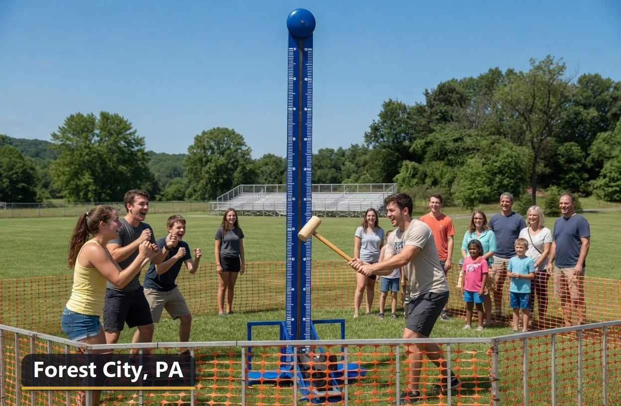 High striker carnival game rental in Forest City, Pennsylvania for field days, parties and events