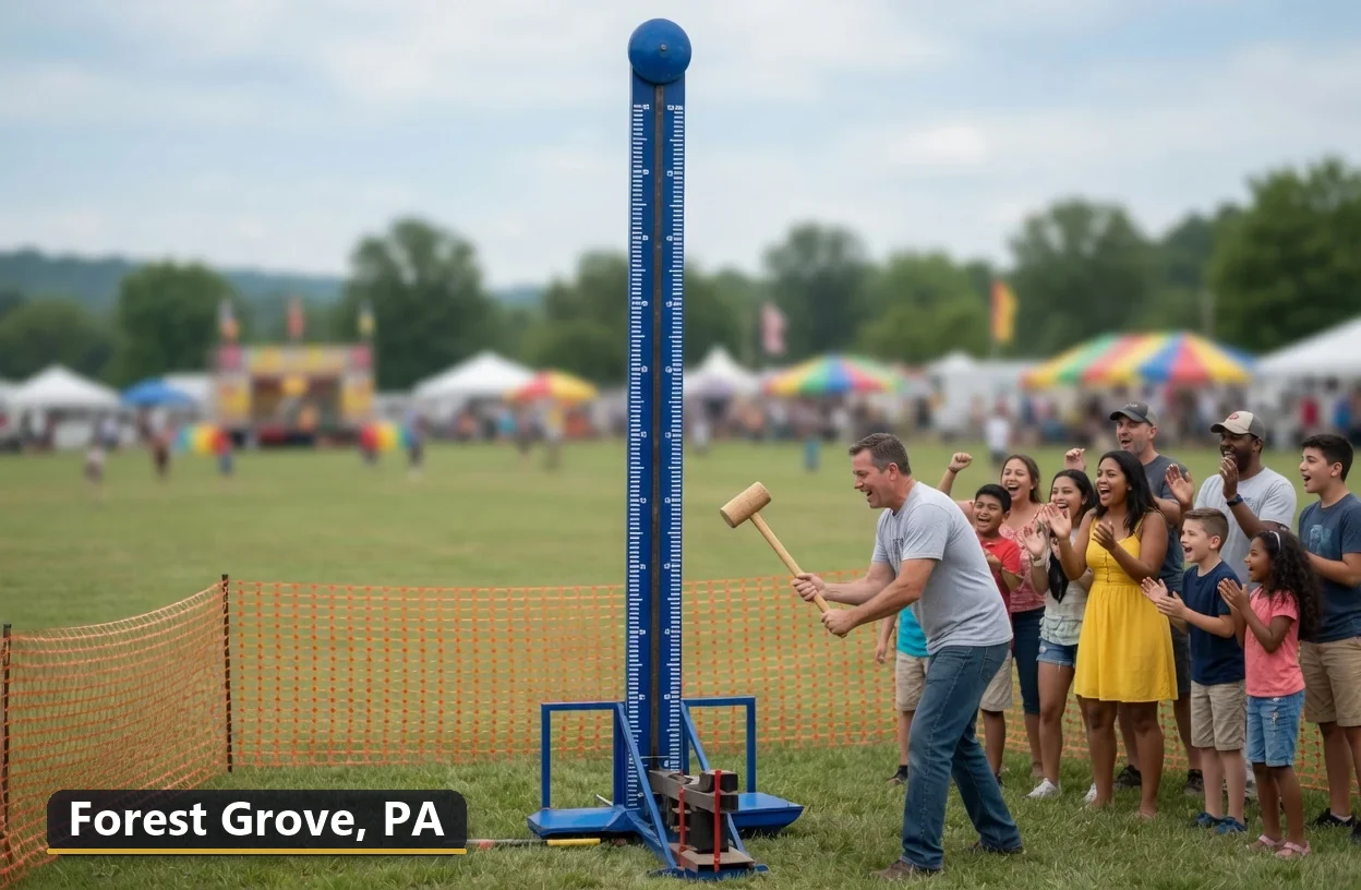 High striker carnival game rental in Forest Grove, Pennsylvania for field days, parties and events