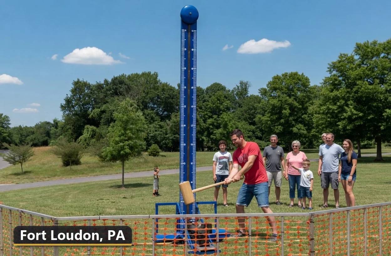 High striker carnival game rental in Fort Loudon, Pennsylvania for field days, parties and events