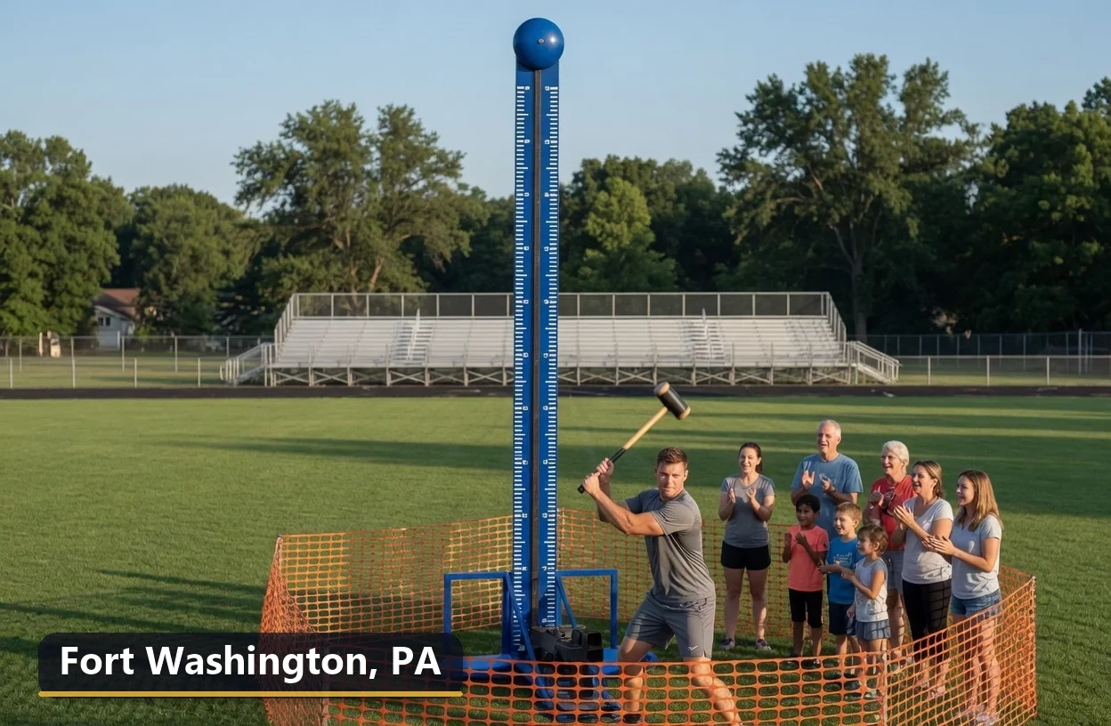 High striker carnival game rental in Fort Washington, Pennsylvania for field days, parties and events