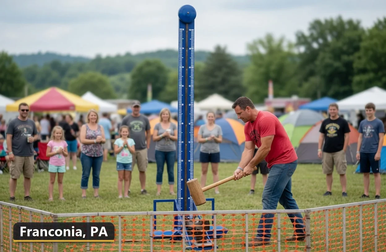 High striker carnival game rental in Franconia, Pennsylvania for field days, parties and events