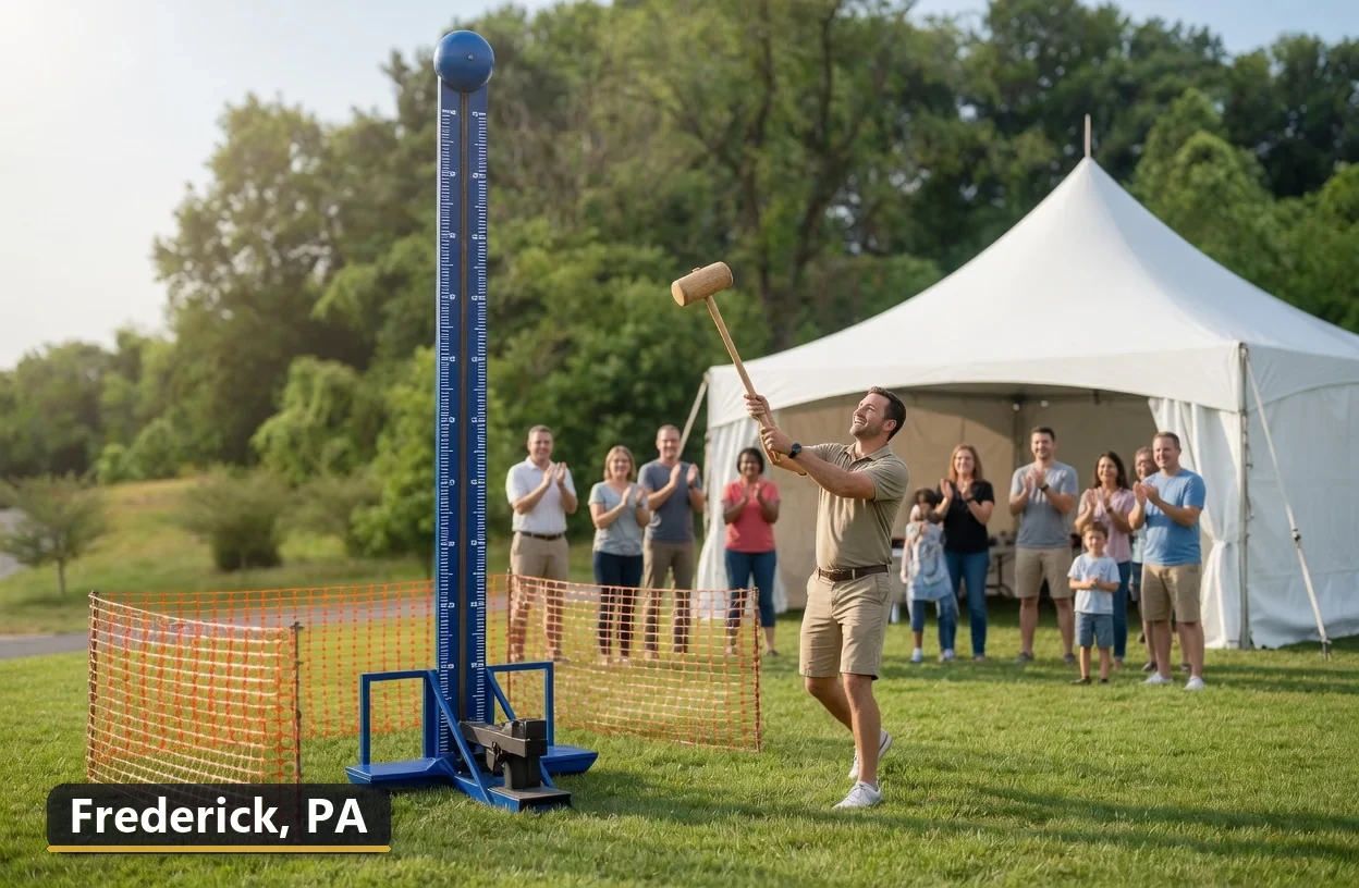 High striker carnival game rental in Frederick, Pennsylvania for field days, parties and events
