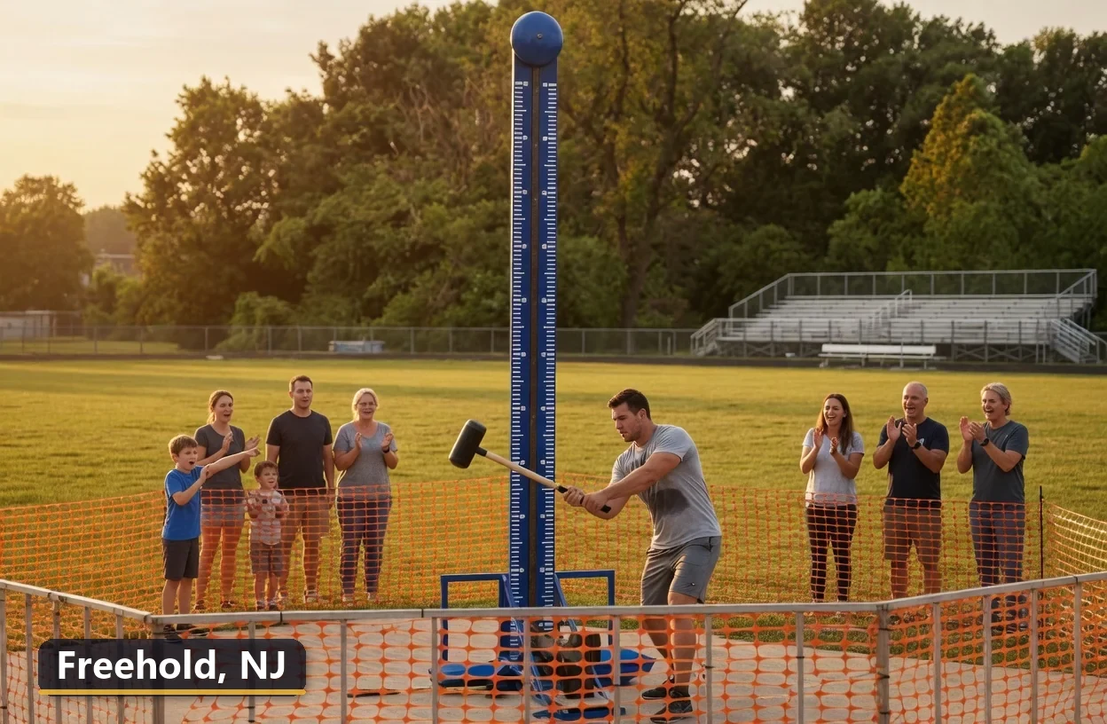 High striker carnival game rental in Freehold, New Jersey for field days, parties and events