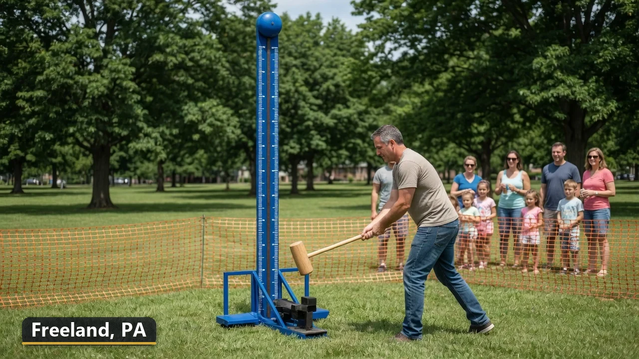 High striker carnival game rental in Freeland, Pennsylvania for field days, parties and events
