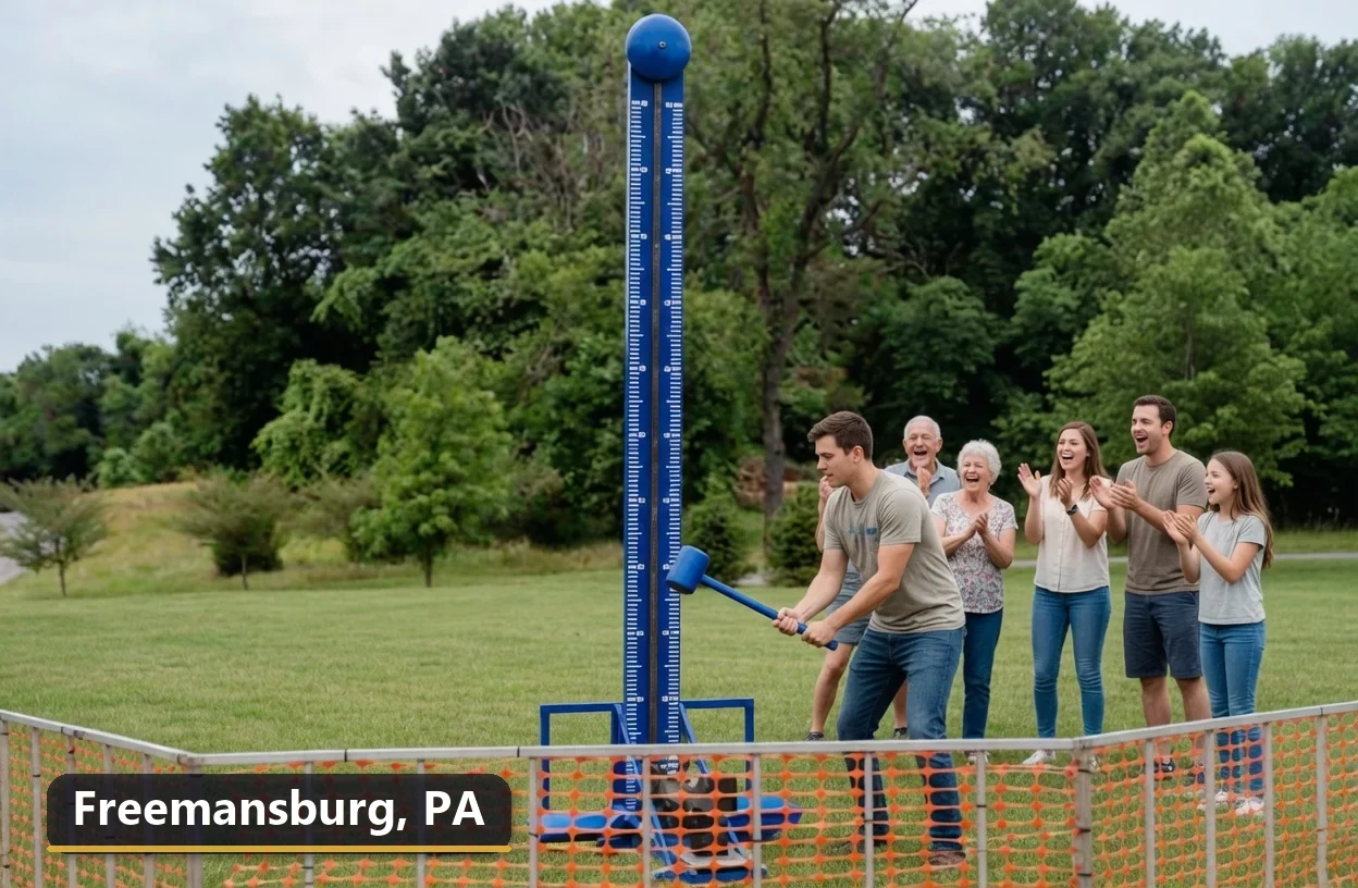 High striker carnival game rental in Freemansburg, Pennsylvania for field days, parties and events