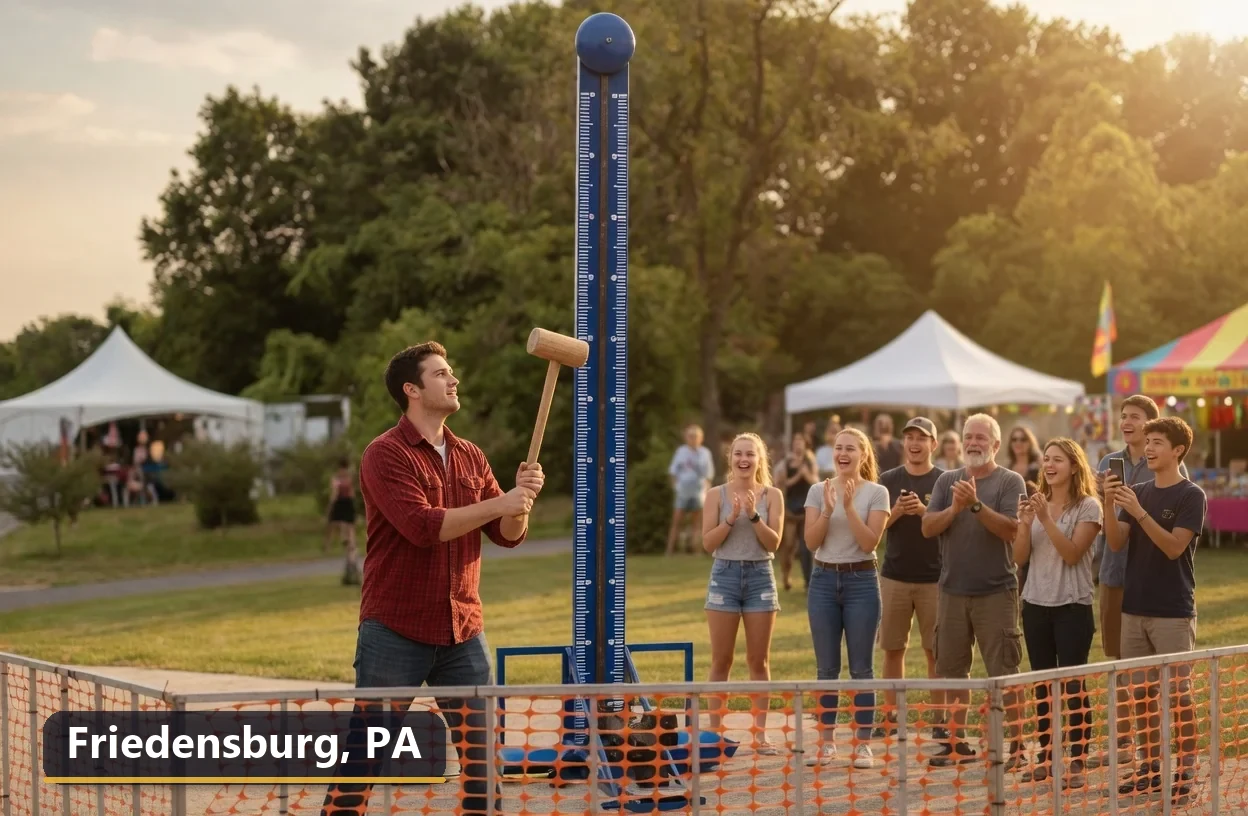 High striker carnival game rental in Friedensburg, Pennsylvania for field days, parties and events