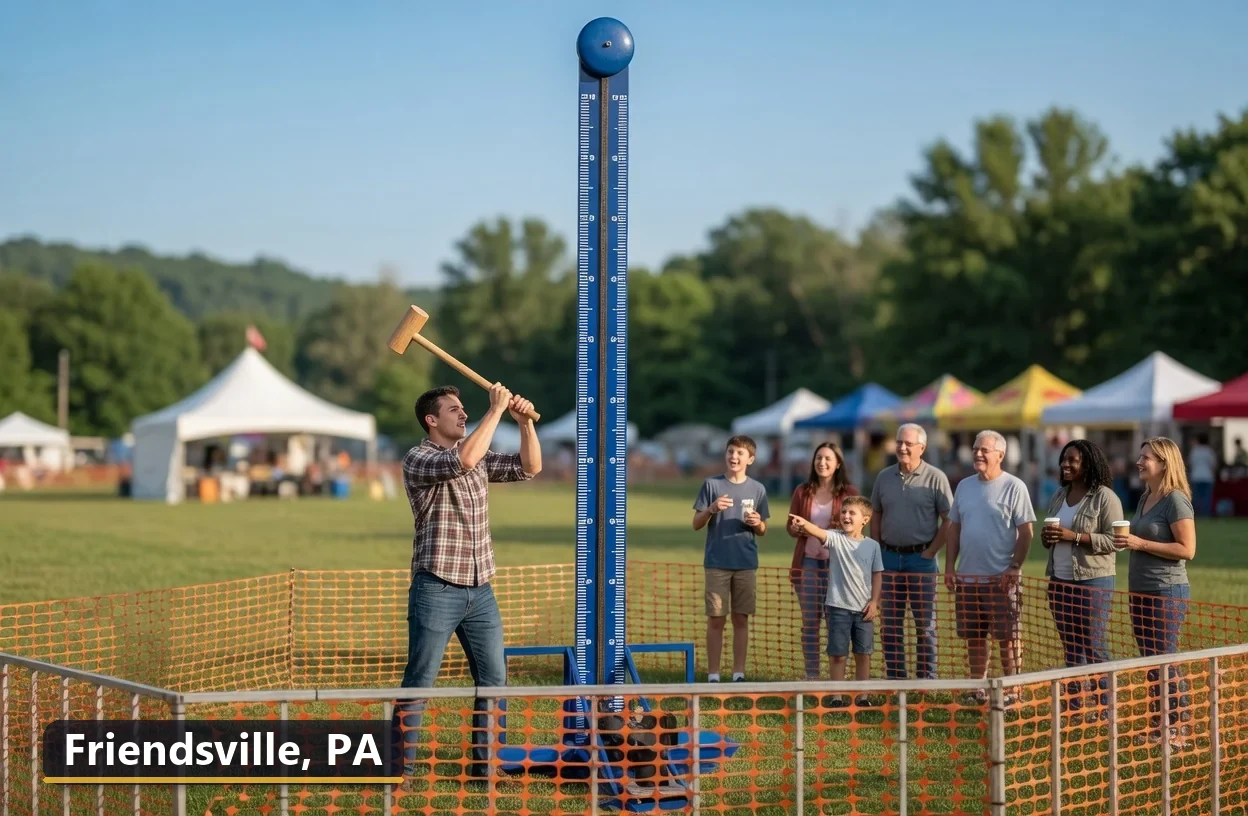 High striker carnival game rental in Friendsville, Pennsylvania for field days, parties and events