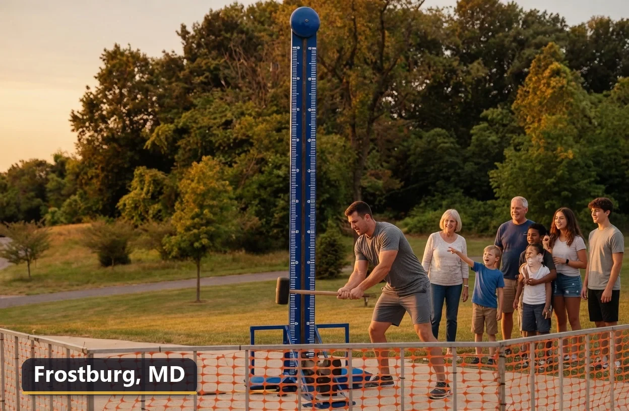 High striker carnival game rental in Frostburg, Maryland for field days, parties and events