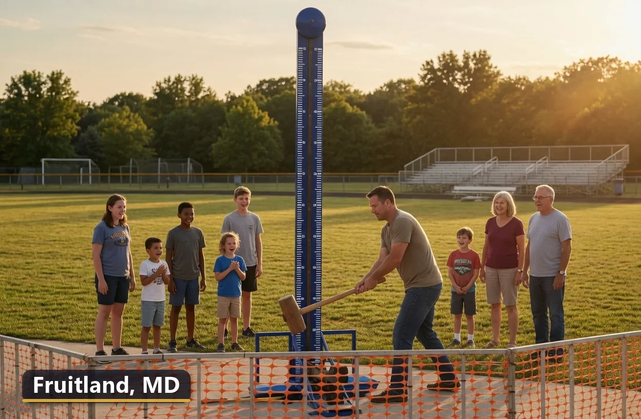 High striker carnival game rental in Fruitland, Maryland for field days, parties and events