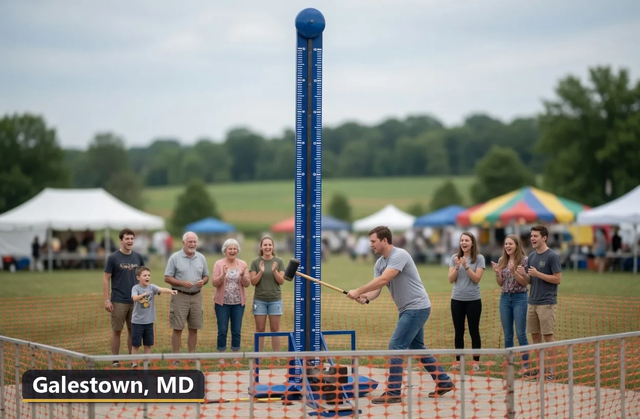 High striker carnival game rental in Galestown, Maryland for field days, parties and events