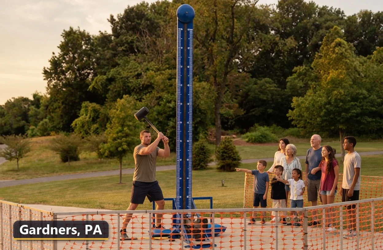 High striker carnival game rental in Gardners, Pennsylvania for field days, parties and events
