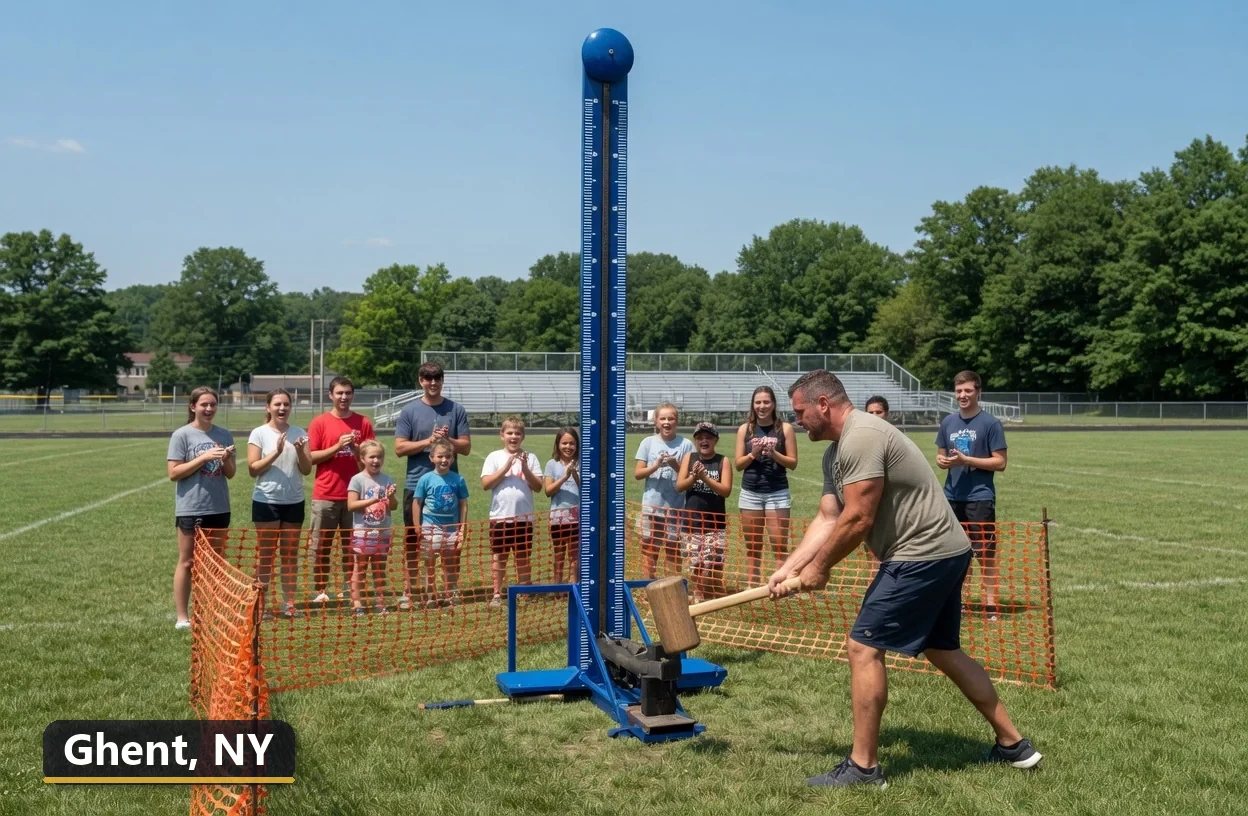 High striker carnival game rental in Ghent, New York for field days, parties and events