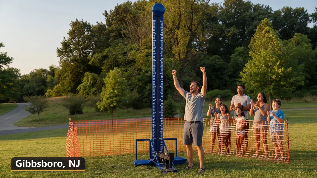 High striker carnival game rental in Gibbsboro, New Jersey for field days, parties and events