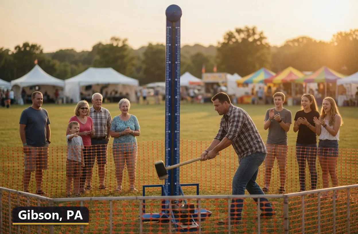 High striker carnival game rental in Gibson, Pennsylvania for field days, parties and events