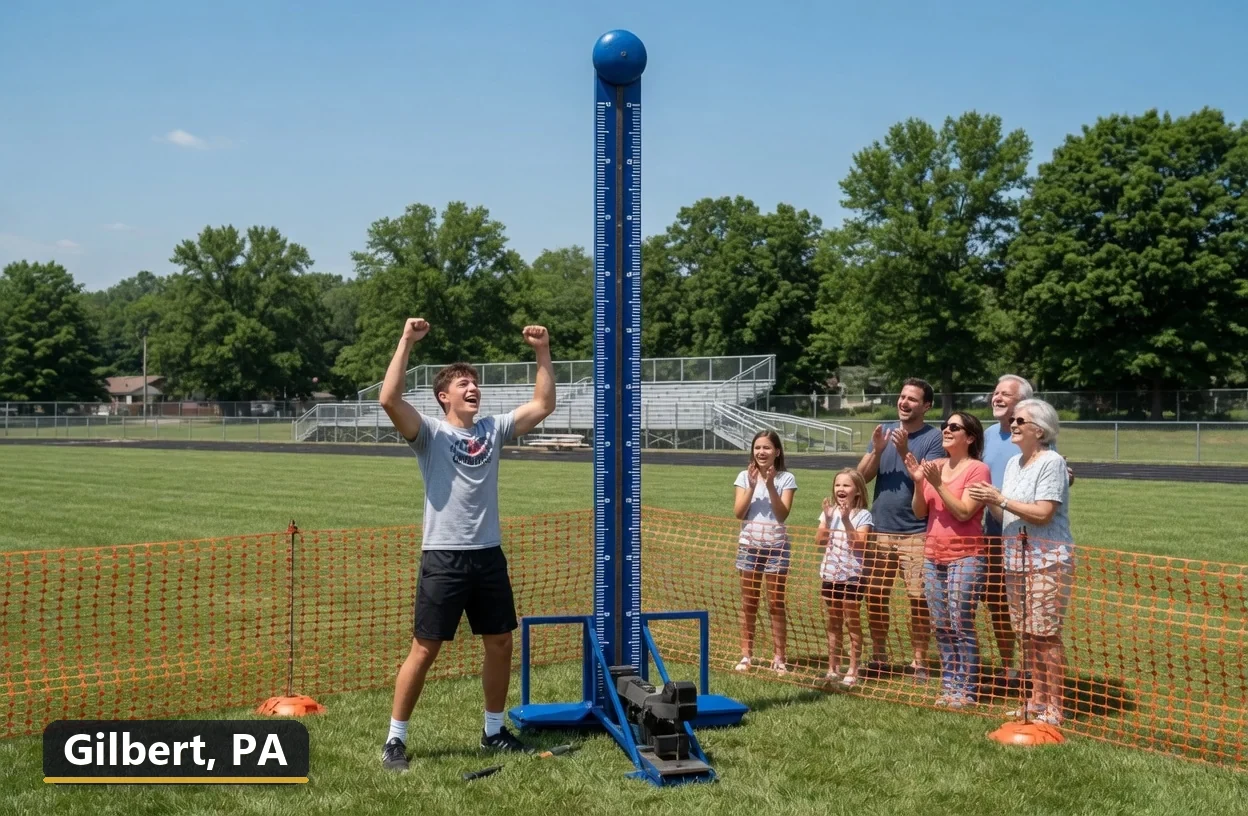 High striker carnival game rental in Gilbert, Pennsylvania for field days, parties and events