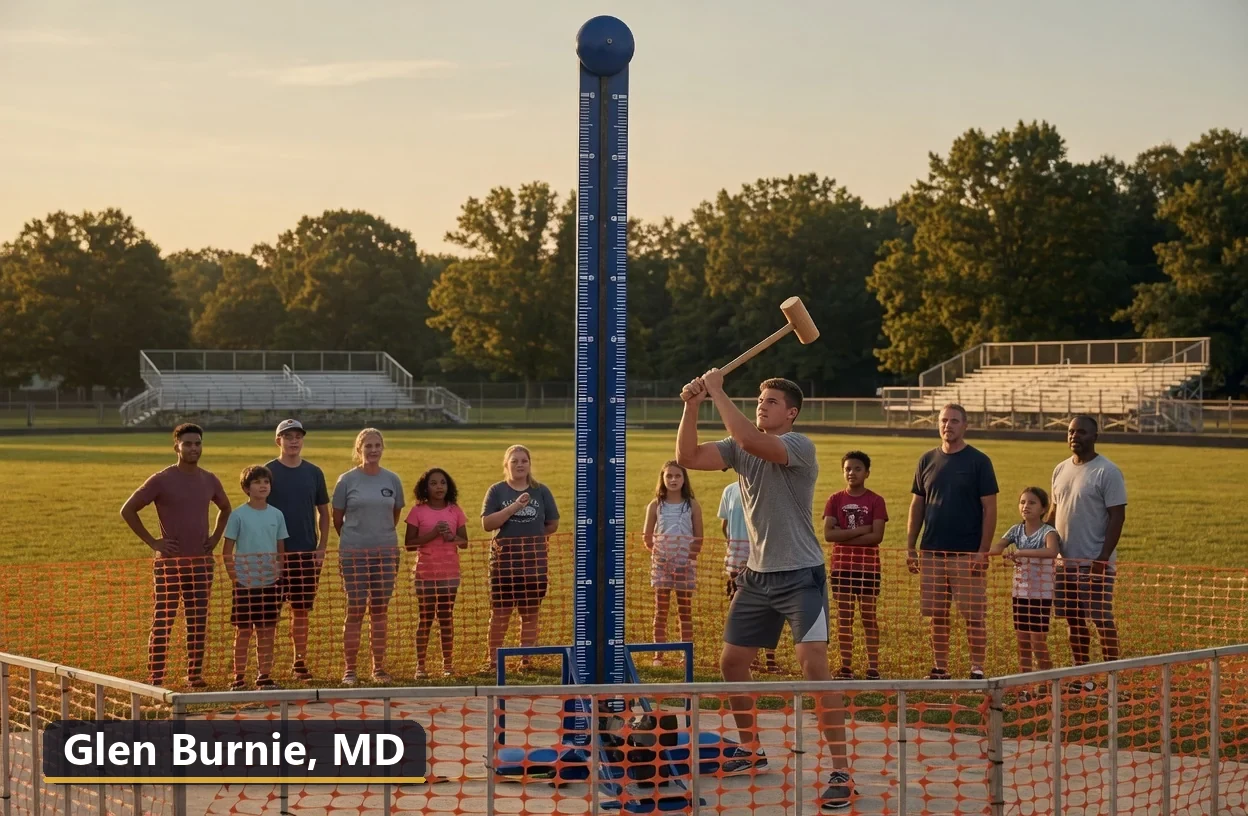 High striker carnival game rental in Glen Burnie, Maryland for field days, parties and events