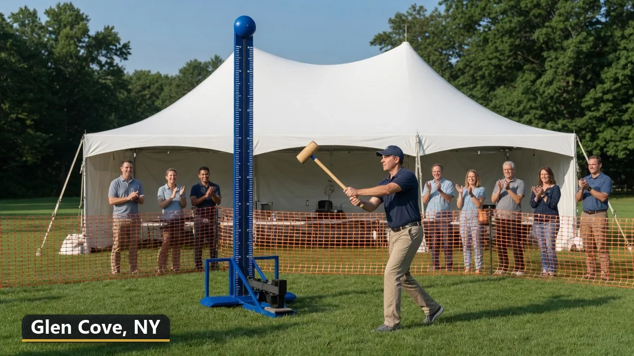High striker carnival game rental in Glen Cove, New York for field days, parties and events