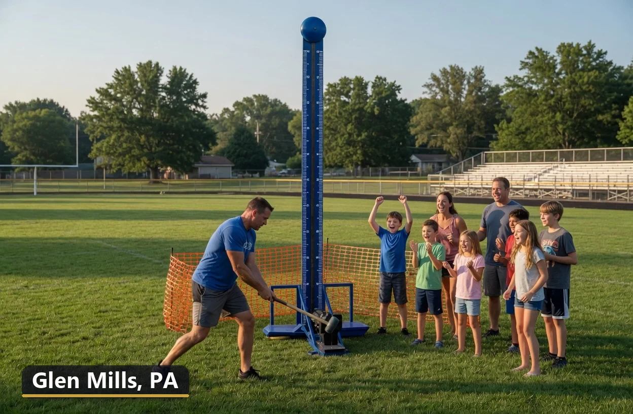 High striker carnival game rental in Glen Mills, Pennsylvania for field days, parties and events