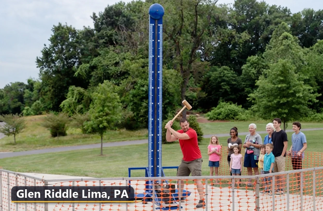 High striker carnival game rental in Glen Riddle Lima, Pennsylvania for field days, parties and events