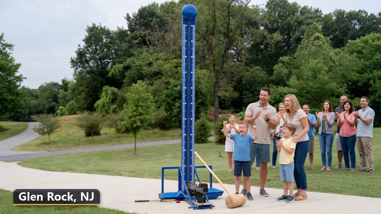 High striker carnival game rental in Glen Rock, New Jersey for field days, parties and events