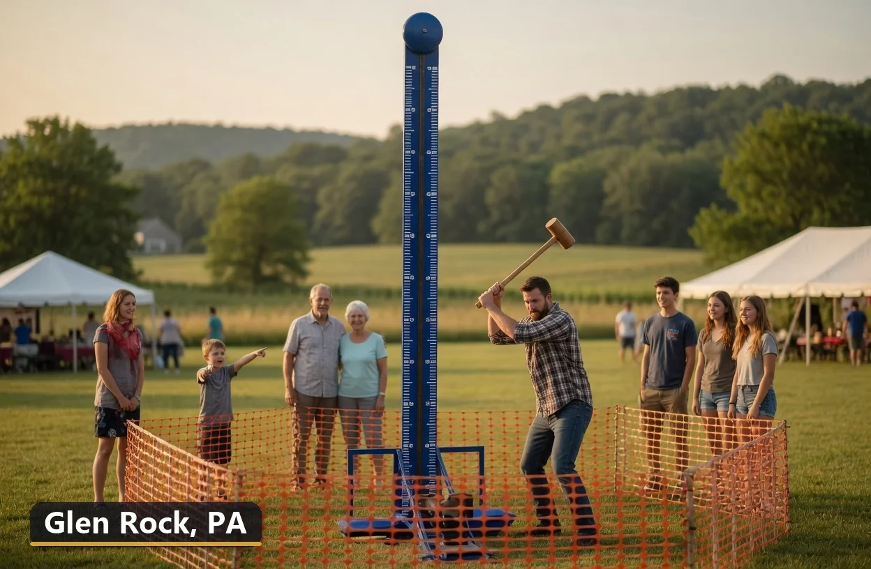 High striker carnival game rental in Glen Rock, Pennsylvania for field days, parties and events